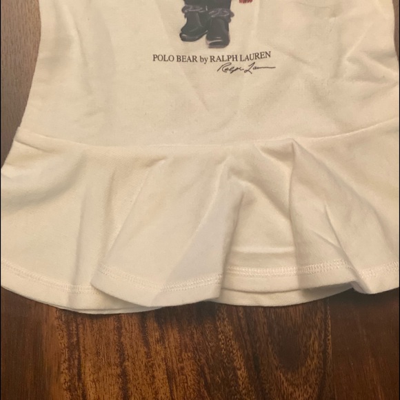 NWT Girls Ralph Lauren Tuxedo Bear French Terry Dress - Picture 3 of 7